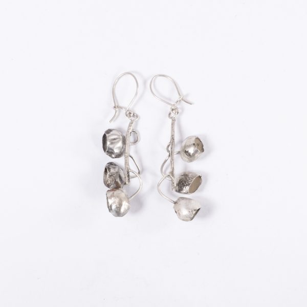 SILVER DANGLE EARRINGS – EUCALYPTUS FRUIT